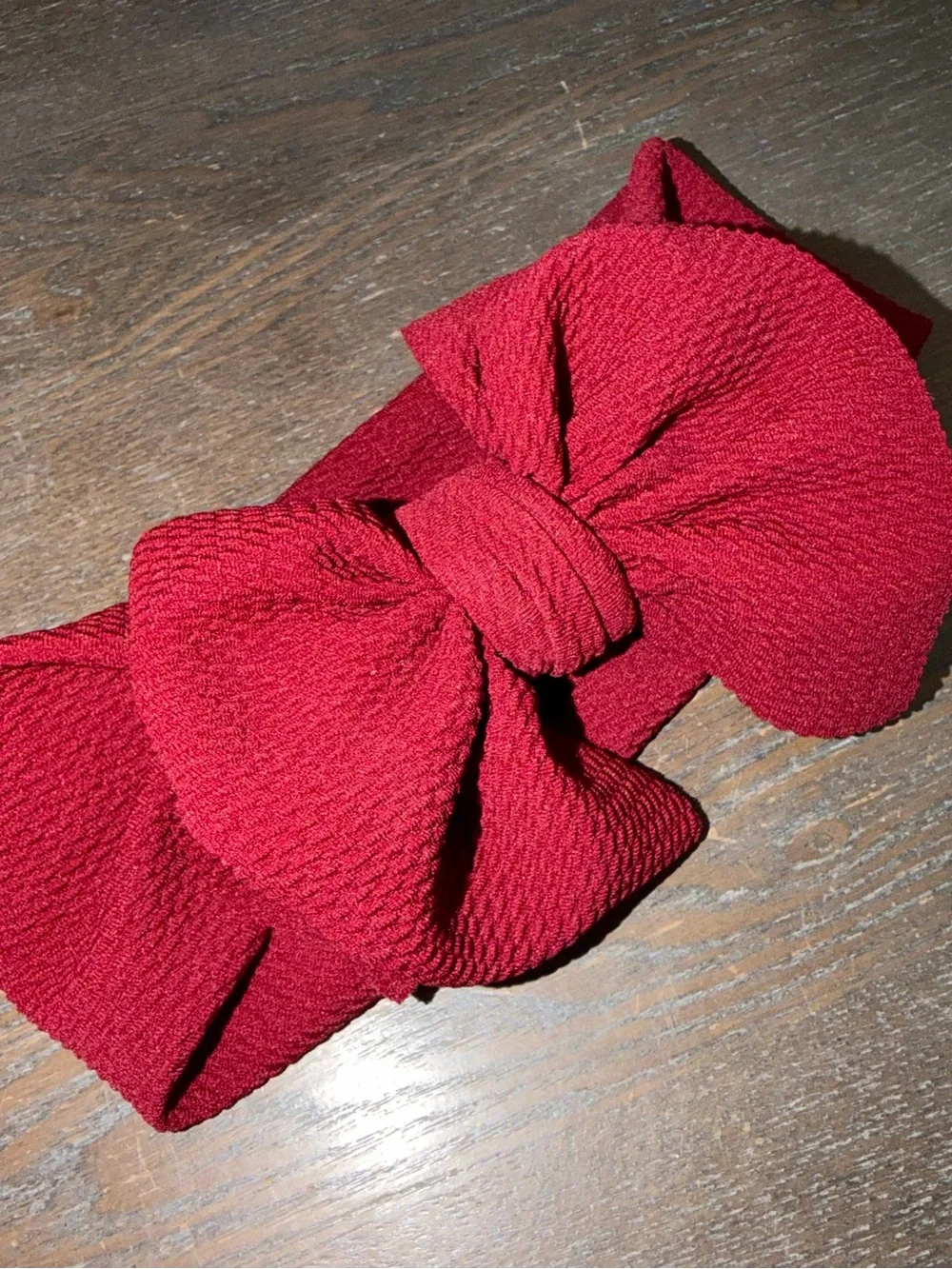 Gigi and Max Cranberry Dark Red Headwrap Bow (singular bow listing)